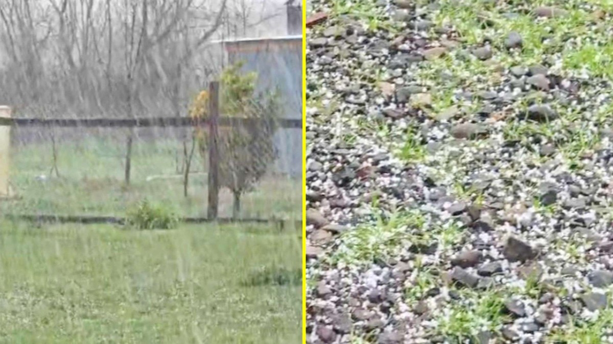 Videos muestran la caída de intensos granizos en localidades de la zona centro sur del país