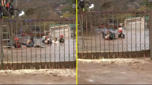 Bomberos rescata a una familia y sus perros atrapados por crecida del río Limarí en Ovalle: Reporte de Gustavo Huerta