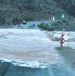 Una ruta de la ciudad de La Serena actualmente se mantiene cortada, luego que la mañana de este sábado sea activara una quebrada en medio de las fuertes lluvias que afectan a la zona.