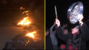 Vecinos de Viña del Mar levantan barricadas tras permanecer tres días sin suministro eléctrico a causa del sistema frontal