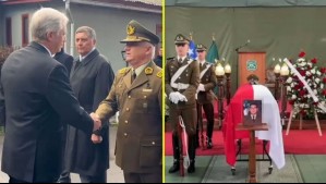 Presidente José Antonio Kast participa del velorio del cabo Marcos Cosme en Temuco