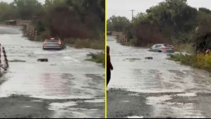 'Gracias a Dios pudimos romper el vidrio': Así escaparon dos hermanos arrastrados en su vehículo por crecida de río Limarí