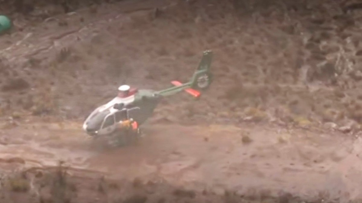 Así se vivió desde un helicóptero el rescate de personas aisladas por el sistema frontal