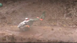 Así se vivió desde un helicóptero el rescate de personas aisladas por el sistema frontal