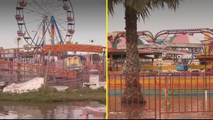 Tradicional parque de diversiones de La Serena queda completamente inundado tras intensas lluvias