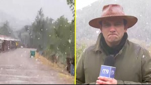Cae agua nieve en Alto del Carmen: Anuncian que seguirá bajando la temperatura en la zona
