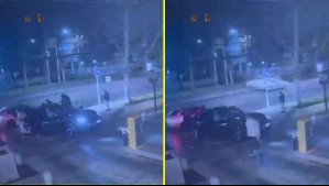 Video muestra violenta encerrona a familia con dos niños en Las Condes: Delincuentes dispararon pero no pudieron robar el auto