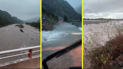 Videos muestran impresionante crecida de ríos en el Maule: Senapred declaró Alerta Roja en dos comunas por riesgo de desbordes