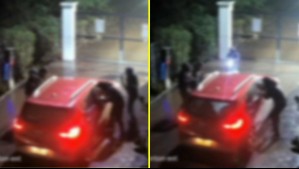 Video muestra violento portonazo con 'escopeta' en Colina: Se presume de un armamento modificado por la misma banda delictual