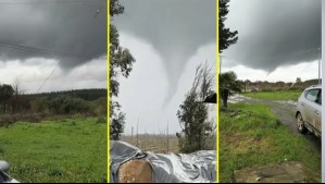 Tornado sorprende a la región de Ñuble en medio de sistema frontal