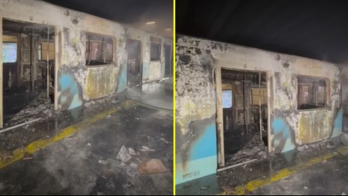 Así quedó el vagón que se incendió en Metro: Emergencia obligó a cerrar seis estaciones de la Línea 5