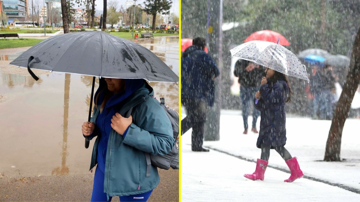 Nieve y hasta 50 mm de lluvia: Emiten avisos meteorológicos para tres regiones de la zona centro-sur