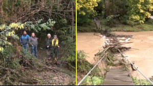 Emergencia en Quillón: Más de 11 familias aisladas luego de que crecida de estero destruyera el único puente que los comunica
