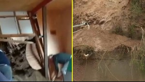 'La mitad de nuestra casa estaba llena de barro': Familia que vive en departamento en Valparaíso sufrió derrumbe de cerro vecino