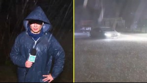 'Nunca había visto tanta lluvia tan fuerte': Periodista de Meganoticias vivió el intenso sistema frontal en Constitución