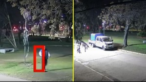 Robo de semáforos y luminarias: Cámaras captaron el insólito hecho delictual en Estación Central