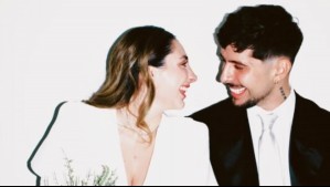 Ella usó vestido blanco: Carlita y Matt Hunter se casaron por el civil al ritmo de famoso trend