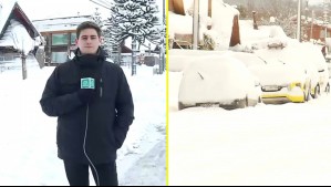 Meganoticias en Lonquimay: Hasta 70 centímetros de nieve cubren la comuna y temperaturas llegan a -6°C