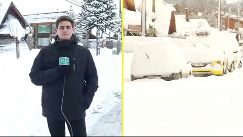 Meganoticias en Lonquimay: Hasta 70 centímetros de nieve cubren la comuna y temperaturas llegan a -6°C