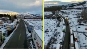 Meganoticias en Lonquimay: Cerca de 600 camiones permanecen varados por intensas nevazones en paso fronterizo
