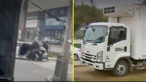 Video registra secuestro de conductor y peoneta tras violento robo de camión de carne en Cerrillos: Hubo un detenido
