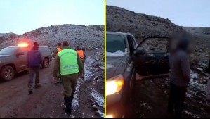 Carabineros rescata a tres personas en frontera entre Chile y Bolivia: No podían descender por fallas en sus vehículos