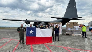 Avión de la FACh llega a Colombia con cerca de 20 toneladas de ayuda humanitaria tras terremoto