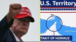 Trump publica mapa con el estrecho de Ormuz como 'nuevo territorio de EEUU'