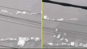 Video muestra impresionante caída de vehículos en Iquique tras deslizamientos en estacionamientos de la ZOFRI por lluvias