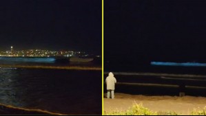 Volvió la bioluminiscencia en La Serena: Generó gran interés en las familias que llegaron al borde costero