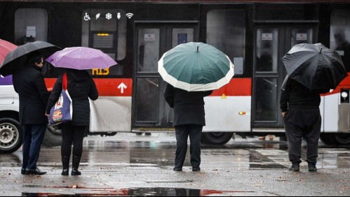 Pronóstico de lluvia para Santiago.