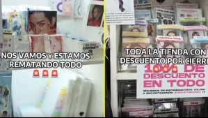 Popular tienda de Providencia dice adiós y anuncia remate de productos: 'Muchas gracias por apoyarnos'