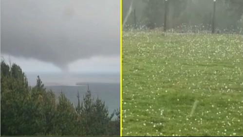 'Se mantendrá el resto de la jornada': Videos muestran nuevas trombas marinas e intensas granizadas por inestabilidad atmosférica