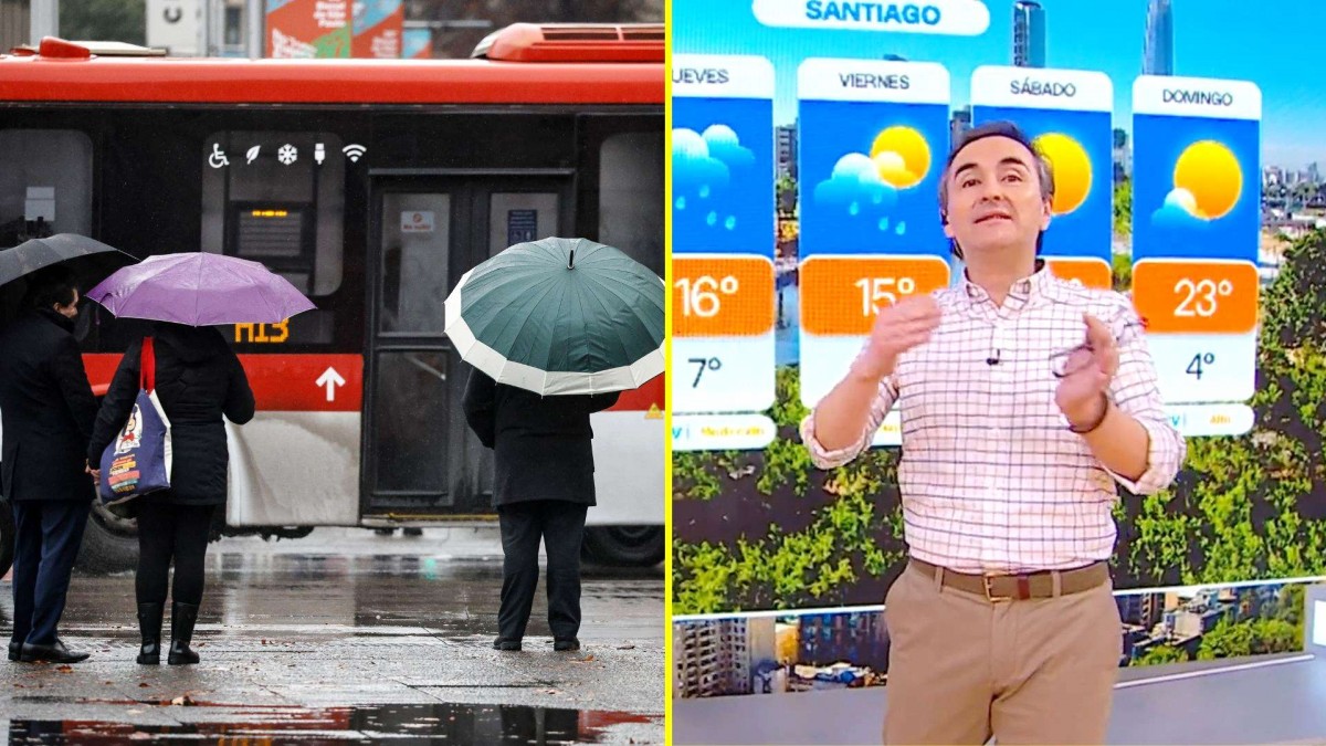 "Pueden caer unos goterones": Este es el horario en que llovería este miércoles en Santiago