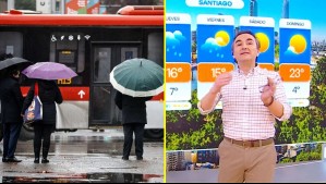 A qué hora llueve hoy en Santiago.