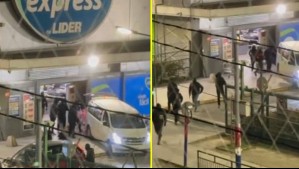 Video muestra violento turbazo a supermercado en Maipú: Robaron más de $13 millones en efectivo