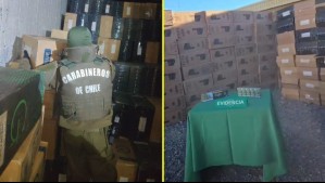 Carabineros incauta más de 665 mil cajetillas de cigarrillos de contrabando: Cargamento está avaluado en $1.800 millones