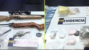 PDI detiene a 10 integrantes de una banda dedicada al tráfico de drogas y armas en Peñalolén