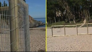 ¿Es legal el cierre en la playa Pingueral? Polémica por reja instalada a metros del mar en balneario del Biobío