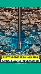 Nuevos pozos de agua en Santiago: Tienen una profundidad equivalente a la altura del Costanera Center