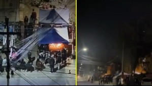 Un auto quemado, fuegos artificiales y disparos: 'Velorio simbólico' en Quilicura termina con disturbios