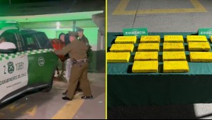 Detienen a sujeto tras fiscalización en San Joaquín: Transportaba 17 kilos de cocaína en auto de alta gama
