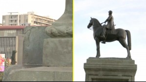 Sacan muros del monumento a Baquedano en Plaza Italia: Así luce tras su restauración