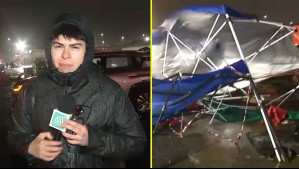 Lluvias y fuerte viento golpean fondas en Hualpén: Locatarios tuvieron que retirar sus puestos