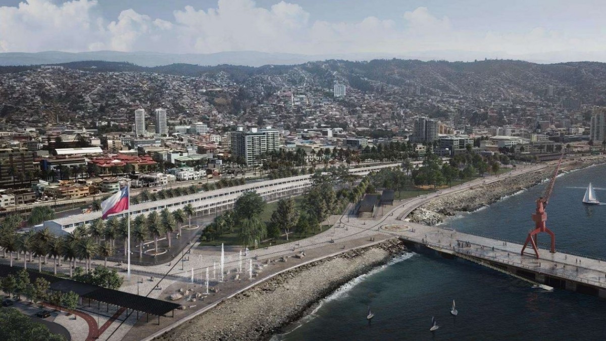 Parque Barón alcanza 87% de avance: Así será el nuevo espacio del borde costero de Valparaíso