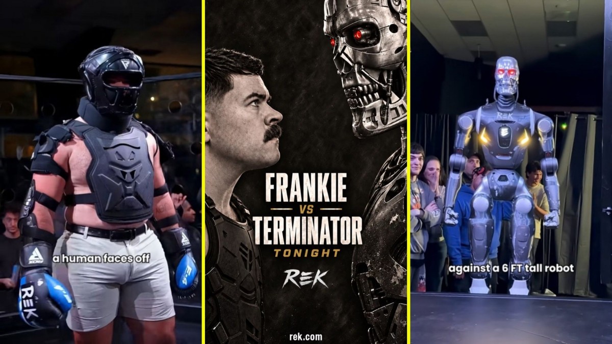 Pelea de un influencer contra un robot humanoide de casi dos metros en una jaula de MMA: así fue el combate que se hizo viral