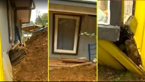 Sistema frontal en la zona sur: Casa en riesgo por remoción de masas