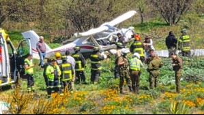 Accidente aéreo en Curacaví: Reportan que avioneta cayó cerca del aeródromo en Ruta 68
