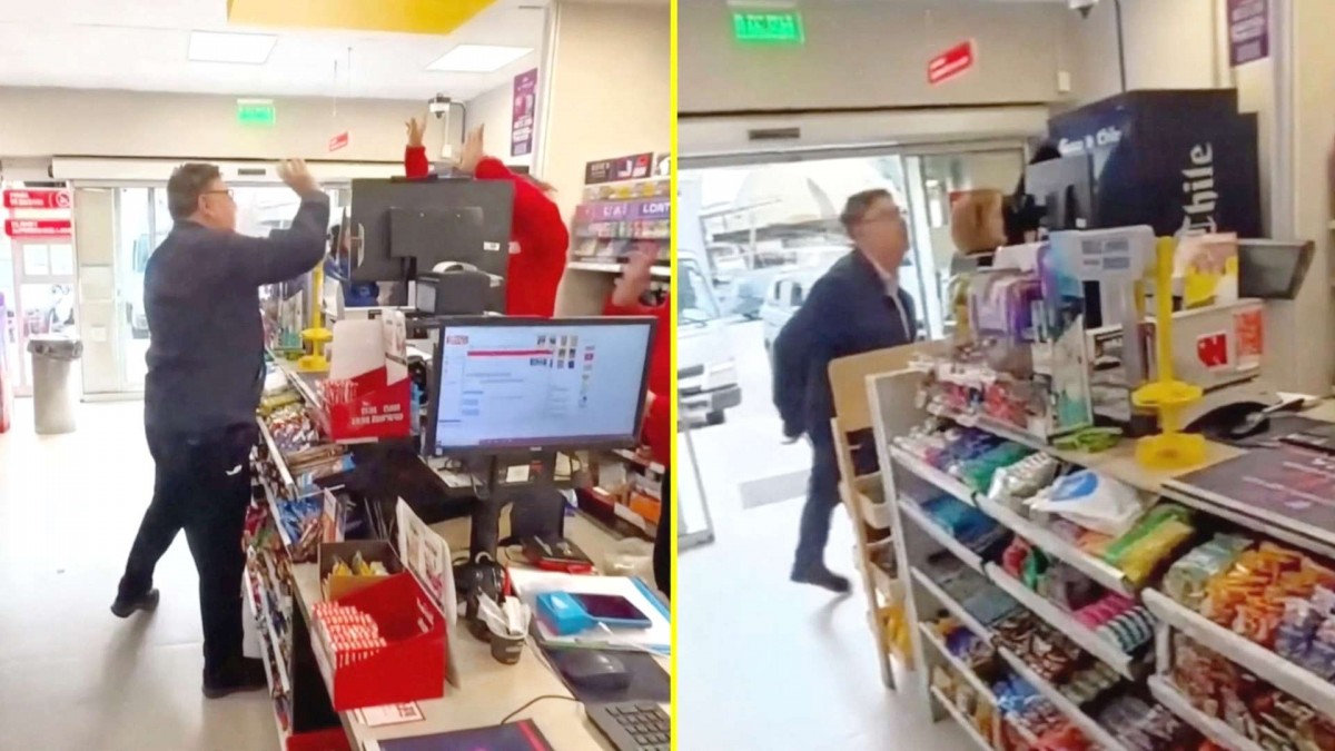 Cliente agrede a trabajadora de OXXO en Las Condes: La insultó por ser extranjera, le lanzó productos y la escupió