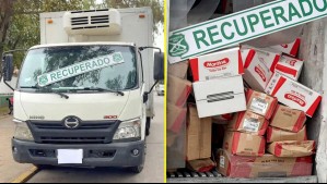 Querían celebrar el '18 Chico': Recuperan camión robado con más de cinco toneladas de carne en Pudahuel